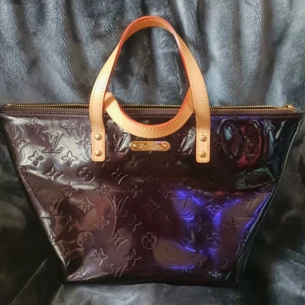 Louis Vuitton Dark Brown Patent Leather Tote - Picture 2 of 8